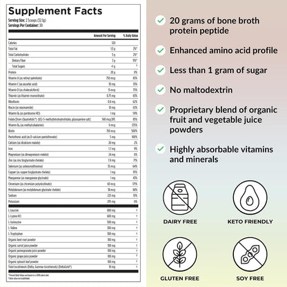 Reignite Wellness by JJ Virgin SHEatine Powder (Unflavored) and Bone Broth All-in-One Shake (Chocolate)