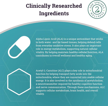 ALA & ALC Complex + Brain Support + Magnesium Bisglycinate Bundle | Energy, Focus, Memory, Cognitive Support, Nerve Health, Calm & Daily Wellness