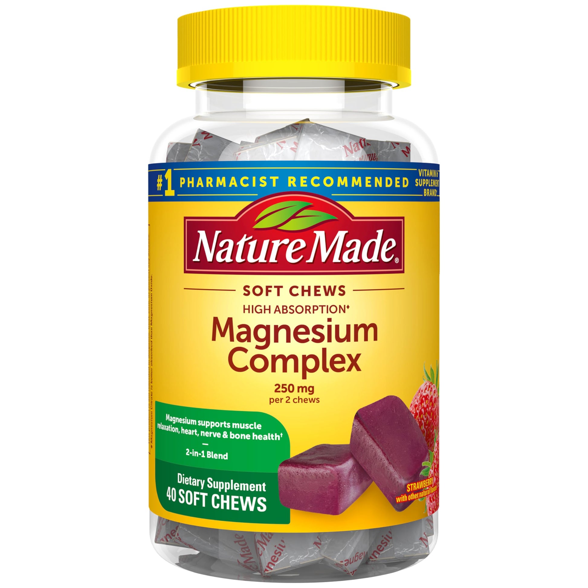 Nature Made Magnesium Complex supplement bottle on a white background