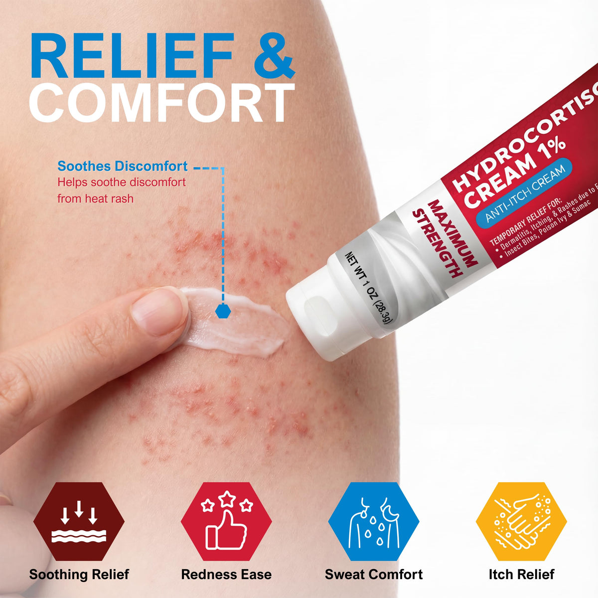 MED Pride Hydro Cortisone (Hydrocortisone) Cream 1% OTC Bulk Pack of 4 X 1 Oz Anti-Itch Ointment for Rash, Eczema, Bug Bites MED PRIDE buy supplements Au