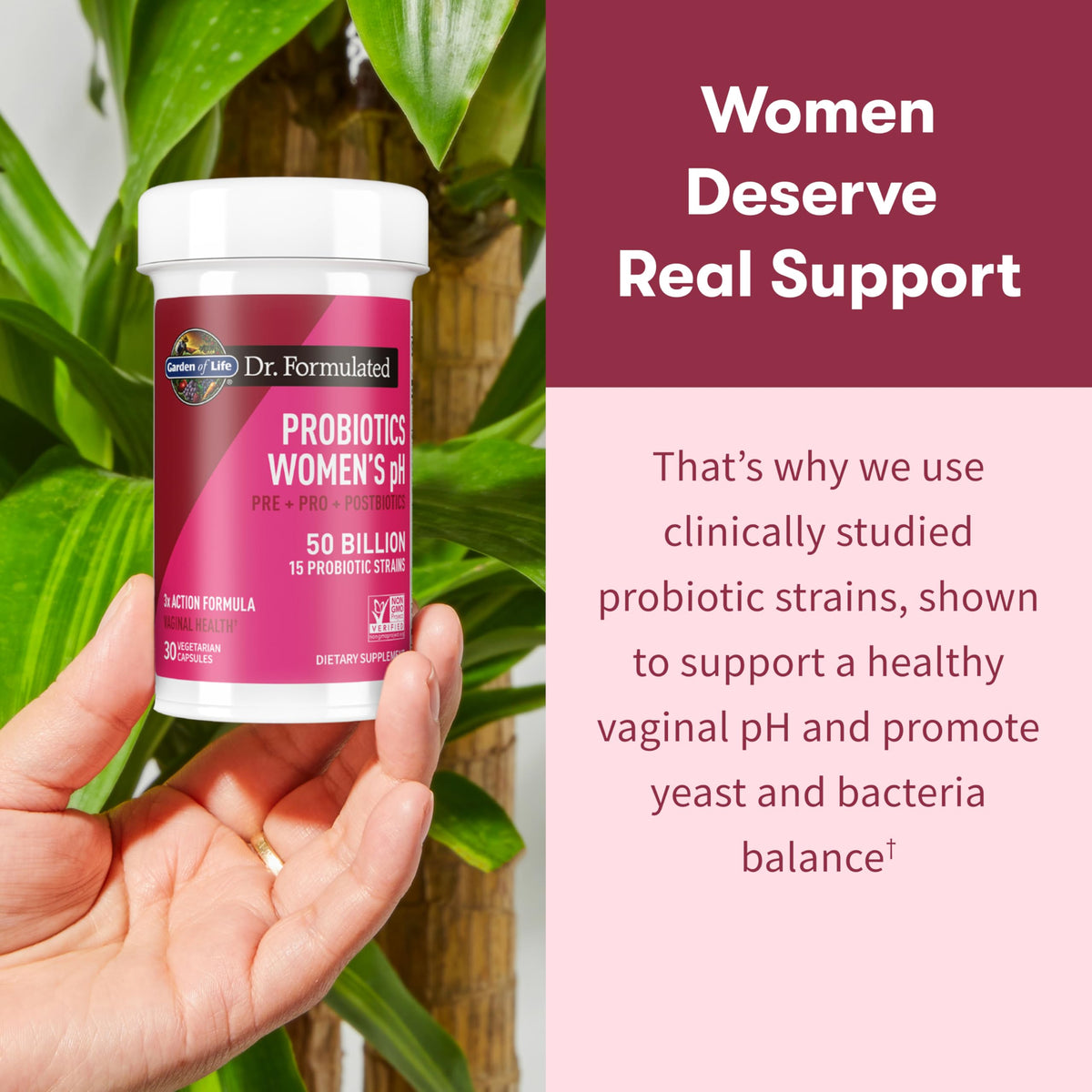 Garden of Life Dr Formulated Once Daily 3-in-1 Complete Prebiotics, Postbiotics & Probiotics for Women, PRE + PRO + POSTBIOTIC Supplement for Women’s Digestive, Immune & Vaginal Health, 30 Day Supply Garden of Life buy supplements Au