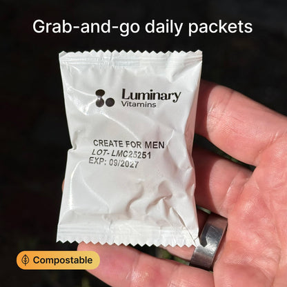 Luminary Vitamins Create for Men | IVF-Doctor Formulated Male Fertility Gummies | 300 mg CoQ10, 900 mg L-Carnitine, 10 mg Lycopene | Supports Sperm Health | Vegan & No Added Sugar (28 Day Supply) Luminary Vitamins buy supplements Au
