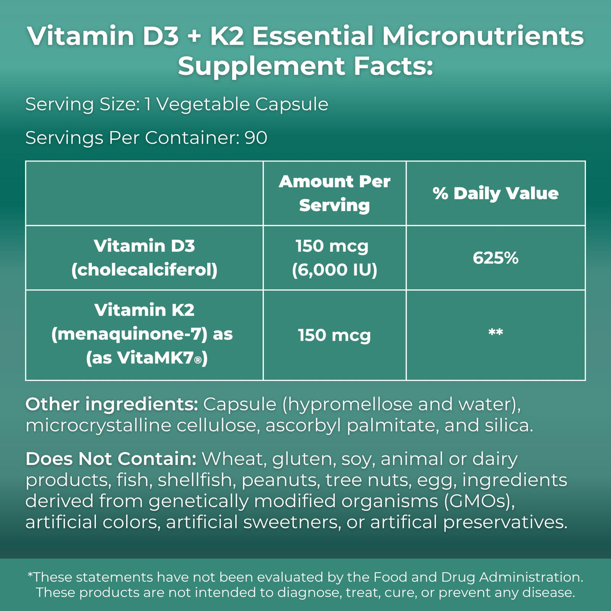 MYOXCIENCE Vitamin D3 + K2 Essential Micronutrients | Vitamin D3 5,000 IU | Vitamin K2 as MK-7 90 mcg (90 Vegetarian Capsules) MYOXCIENCE buy supplements Au