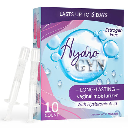 Hydro GYN Vaginal Moisturizer | Long Lasting for Vaginal Dryness & Irritation | Hyaluronic Acid & Vitamin E | Feminine Care Hormone Free | Pre and Post Menopausal I 10 Pre Filled Applicators Terramed Just Think Comfort buy supplements Au