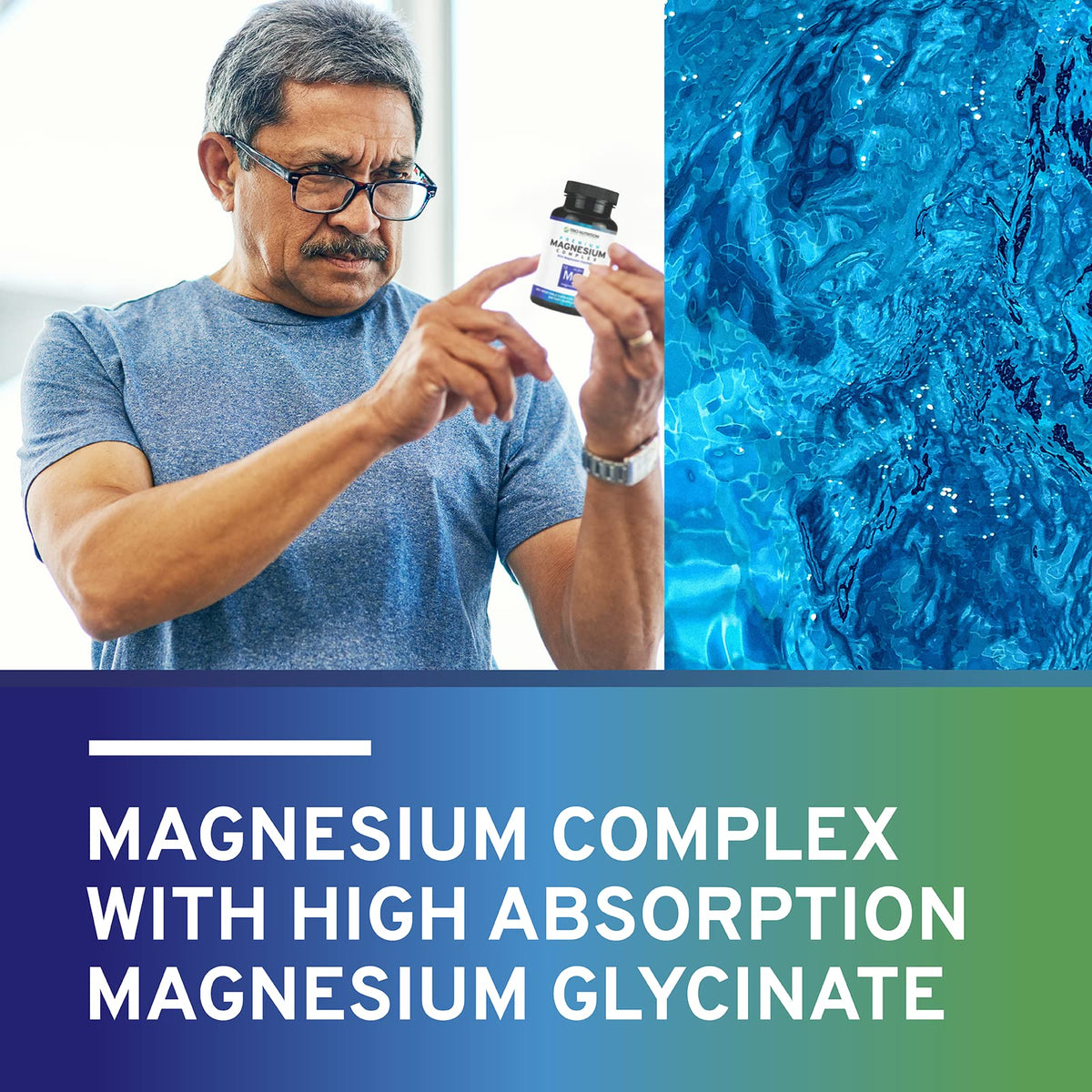 Trio Nutrition Magnesium Complex 90 Day Supply 420 mg | Natural Calm, Relax, Stress Relief, and Muscle Recovery |Magnesium Glycinate Supplement with Vitamin B6 for Rapid Absorption* TRIO NUTRITION buy supplements Au