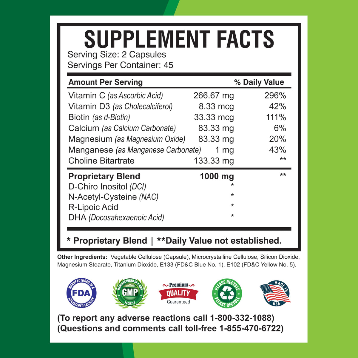 America Medic & Science WFS Plus Fertility Supplements for Women (90 Capsules) Supports Ovulatory Health | Natural Preconception Vitamins, Reproductive Aid, with D-Chiro Inositol, DHA |15-Day Supply. America Medic & ScienceBuy Supplements Australia