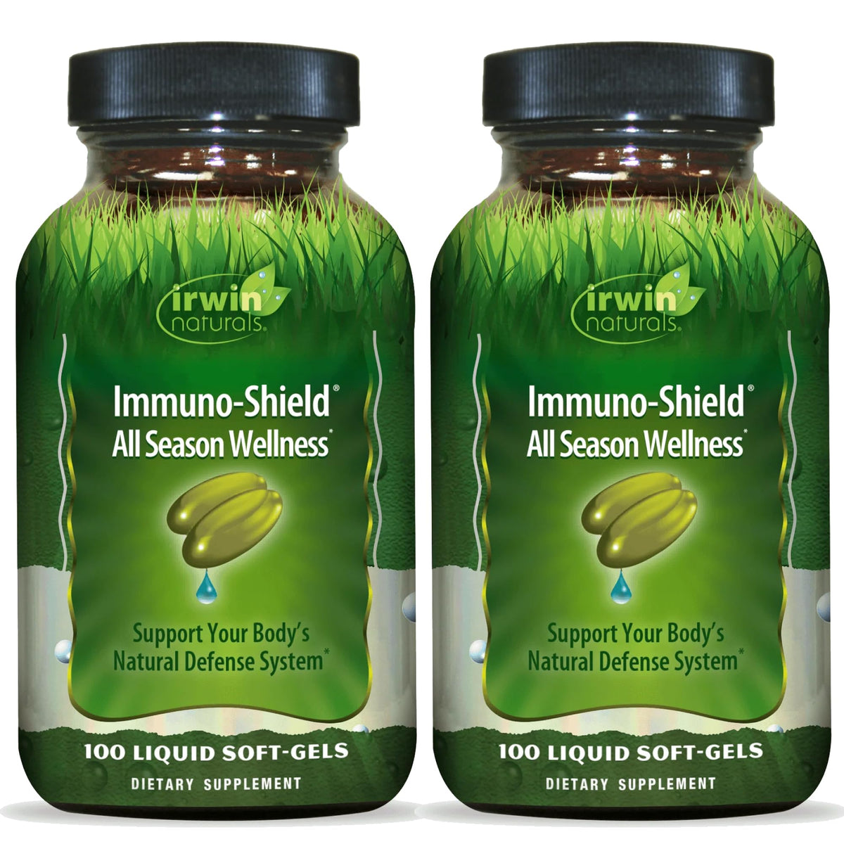 Irwin Naturals Immuno-Shield All Season Wellness for Body's Natural Defense System - 100 Liquid Softgels (2 Pack) Irwin NaturalsBuy Supplements Australia
