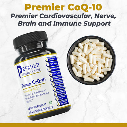 Premier Research Labs CoQ10 - Coenzyme Q10, Co Q 10 Supplement, 100mg Capsules, Ubiquinol Co Enzyme Q-10 with Red Algae & MCT Oil - 60 Vegetarian Capsules Premier Research Labs buy supplements Au