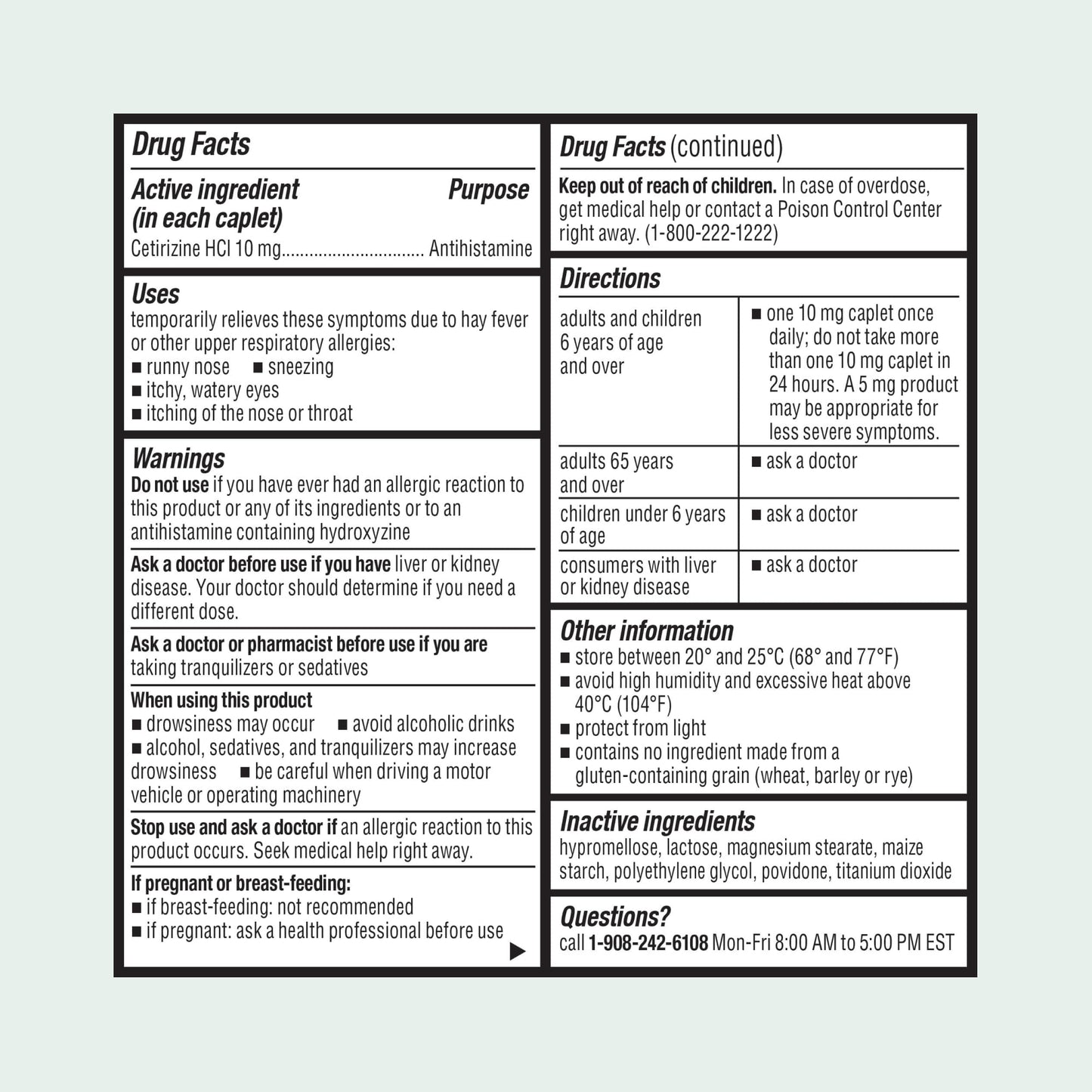 ValuMeds 24-Hour Allergy Medicine Antihistamine for Pollen, Hay Fever, Dry, Itchy Eyes, Allergies | Cetirizine HCl 10mg Caplets, Compare to Leading Brand (300 Count) ValuMeds buy supplements Au