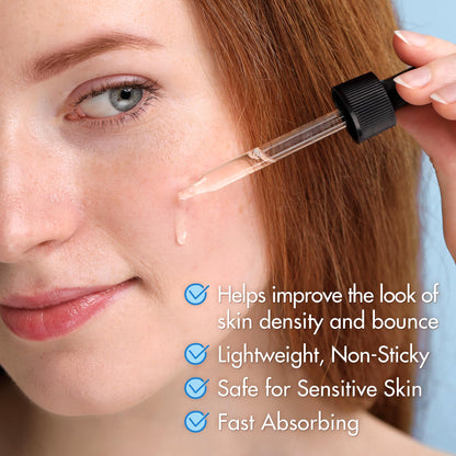 Ebanel Hyaluronic Acid Serum for Face with Peptides & Niacinamide, Hydrating Face Serum for Women, Age-Defying Formula Infused with Vitamins B, C & E to Plump, Firm & Smooth Skin