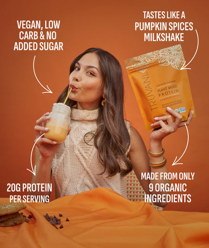Truvani Organic Plant Based Protein Powder | Vanilla | 1 Serving | Vegan | 20g Pea Protein | Keto | Gluten & Dairy Free | Low Carb | No Added Sugar