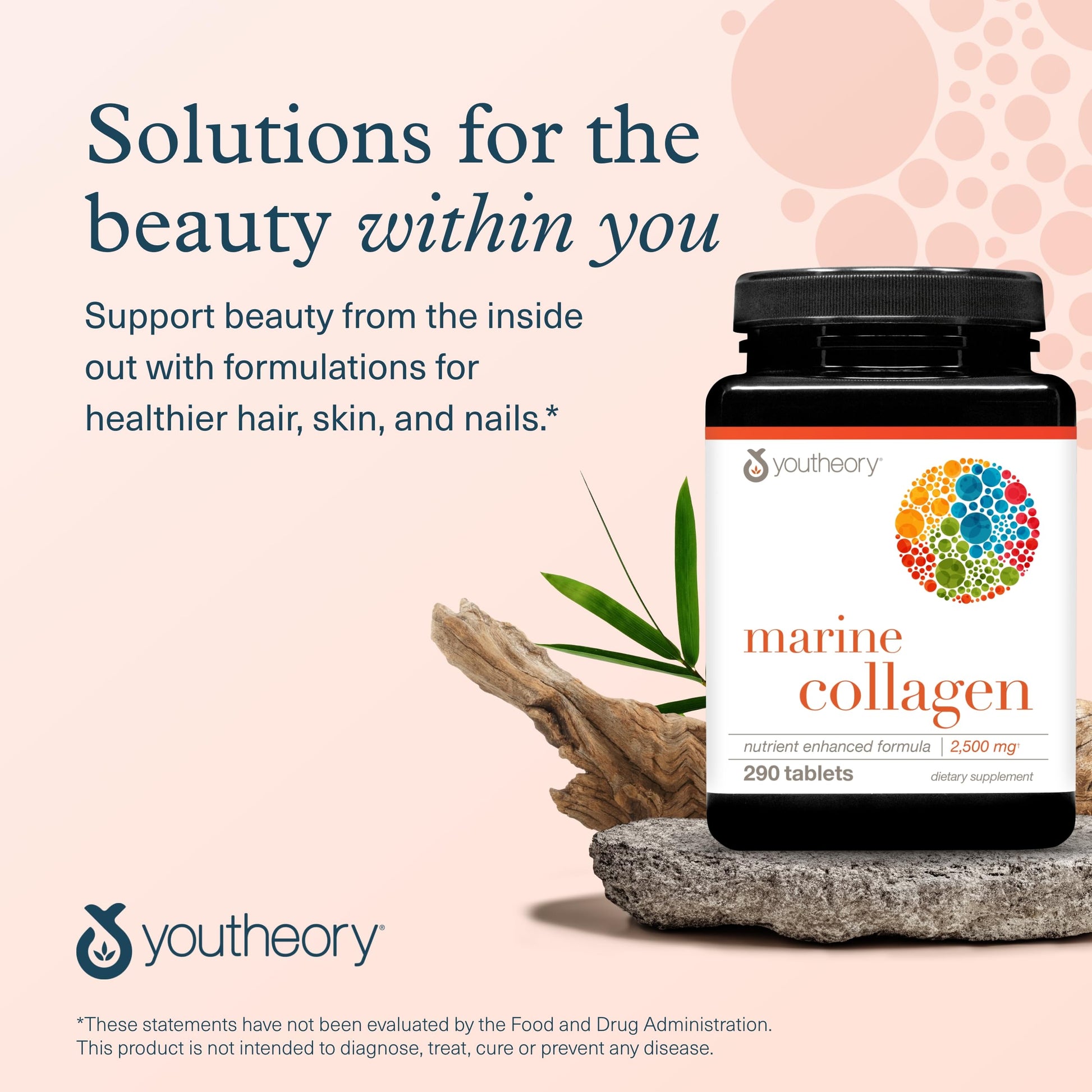 Youtheory Marine Collagen Tablets - 2,500 mg Fish-Sourced Collagen Peptides- with Vitamins A, C, E, B6 & B12 - Supports Joint & Nail Health* - Highly Absorbable - 290 Tablets (58-Day Supply) Youtheory buy supplements Au