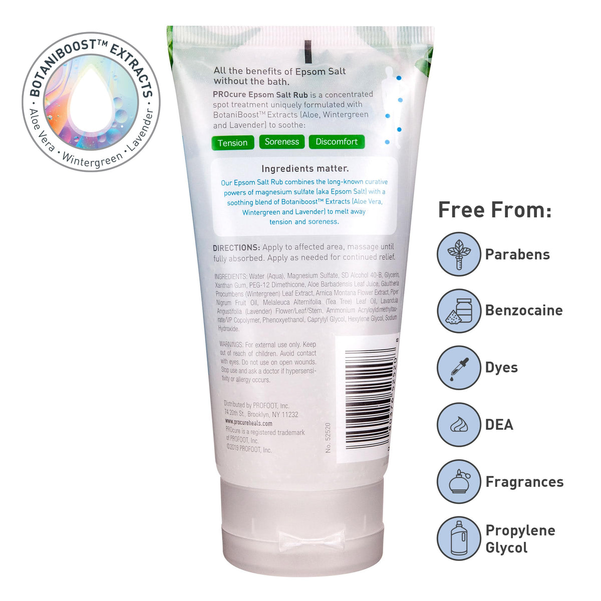 PROcure Epsom Salt Rub Gel – Concentrated Muscle Relief with Organic Aloe Vera & Essential Oils for Aches, Soreness & Tension – 2 Pack PROcureBuy Supplements Australia