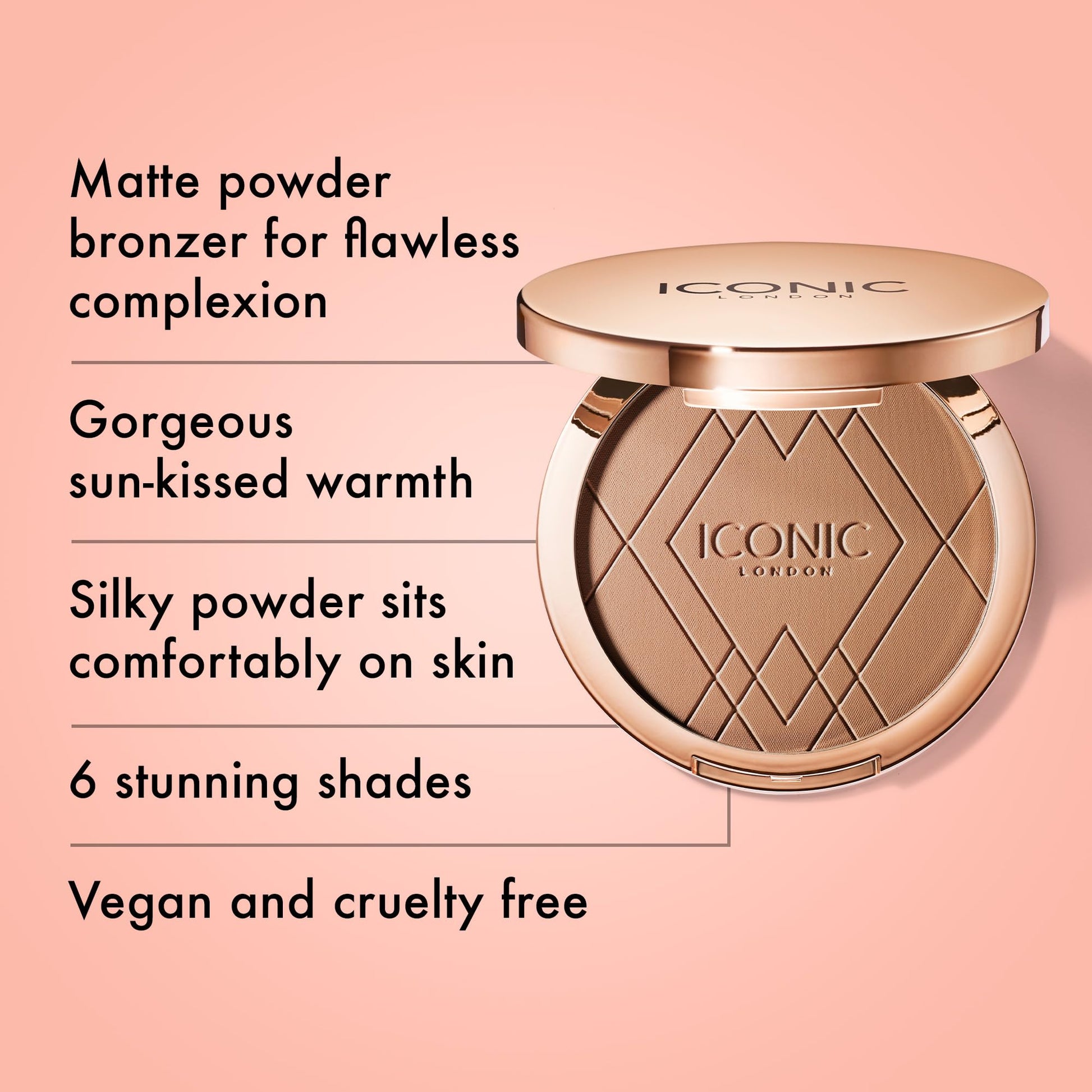 ICONIC LONDON Ultimate Bronzing Powder | Silky Powder, Flawless Matte Finish Bronzer Cruelty-Free, Vegan Makeup, (Medium Bronze) 0.59 oz ICONIC LONDON buy supplements Au