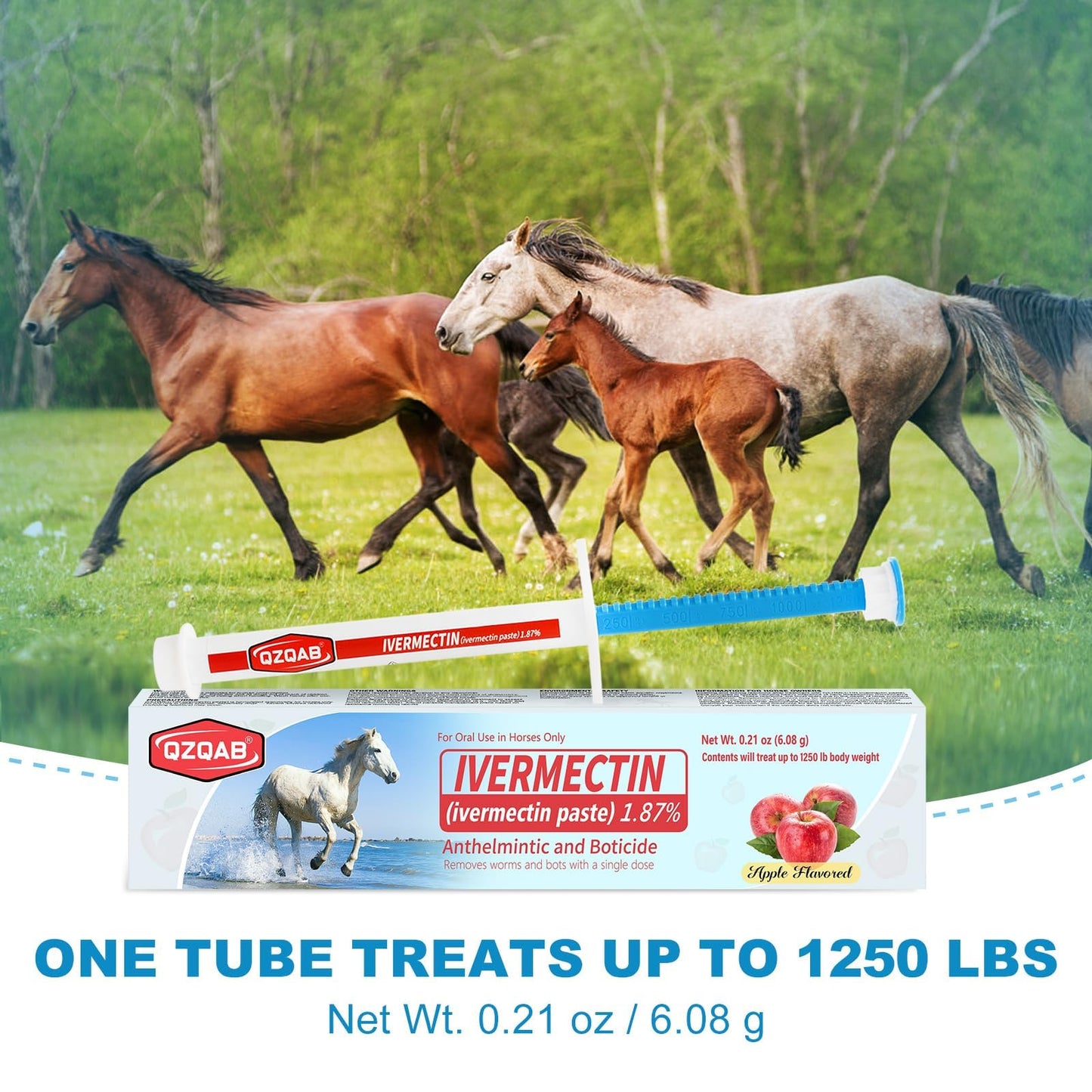 Ivermectin Horse Paste Dewormer , Horse Wormer Paste, Apple Flavor, 0.21 Ounces, 6 Pack QZQAB buy supplements Au