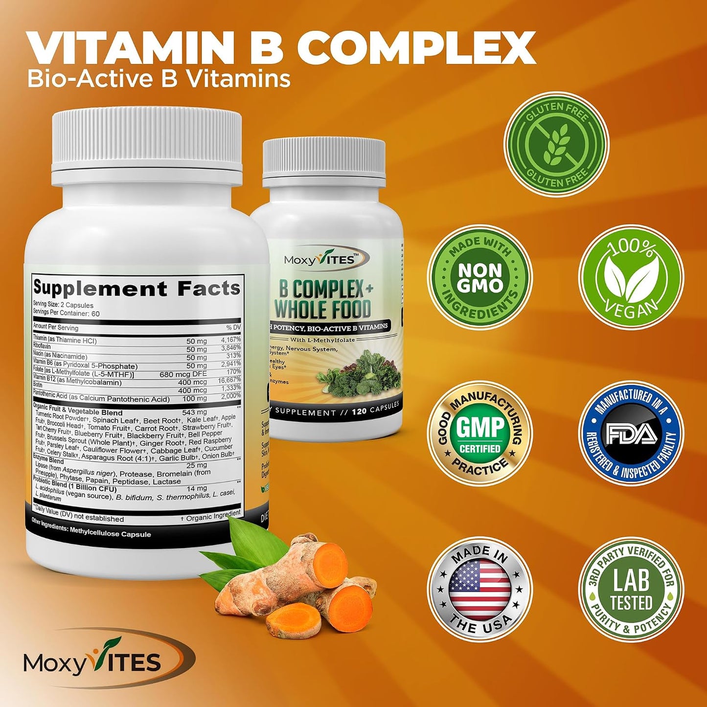 MoxyVites B-Complex - Liposomal Vitamin C - Quercetin for Energy Support - The Perfect Energy Trifecta