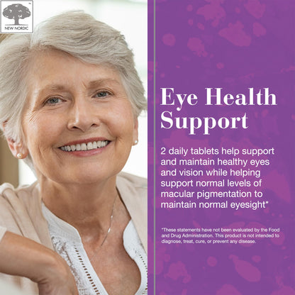 NEW NORDIC Blue Berry Eye Vitamin Lutein Supplement with Zinc, Supports Macular Pigmentation, Eye & Vision Function, 60 Tablets (Pack of 1) NEW NORDICBuy Supplements Australia