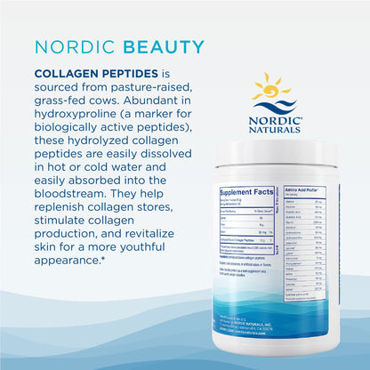 Nordic Naturals Nordic Beauty Collagen Peptides, Unflavored - 10.6 Ounces - Collagen Supplement for Skin Health and Elasticity - for Hot and Cold Beverages - 30 Servings Nordic Naturals buy supplements Au