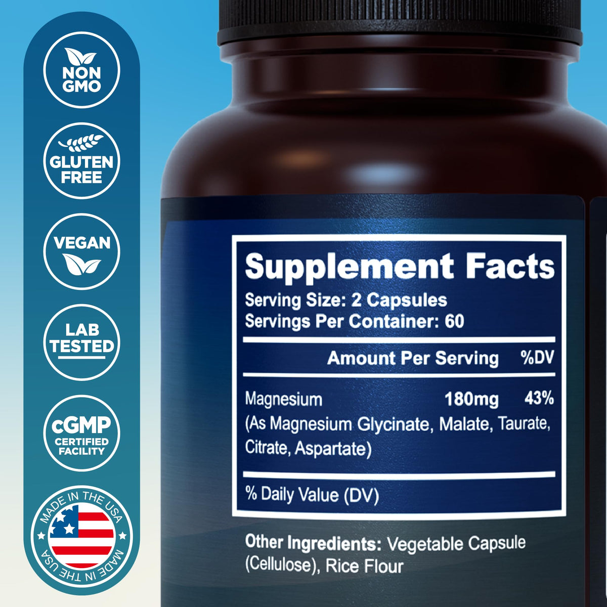 MyoActivo 5-in-1 Magnesium Complex - High Absorption - Chelated Magnesium Glycinate, Malate, Citrate, Taurate, & Aspartate for Nerves, Muscles, Bones | 120 Capsules | Magnesium Supplement MyoActivo buy supplements Au