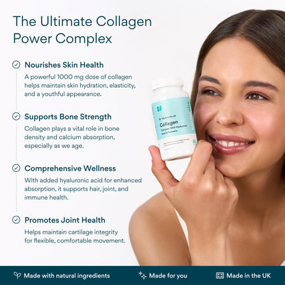 Bettervits Collagen Peptides Complex with Hyaluronic Acid & Turmeric | Hydrolyzed Marine Collagen Supplements for Women & Men | Collagen with Vitamin C for Skin, Hair, Nails & Joints – 60 Capsules Bettervits buy supplements Au
