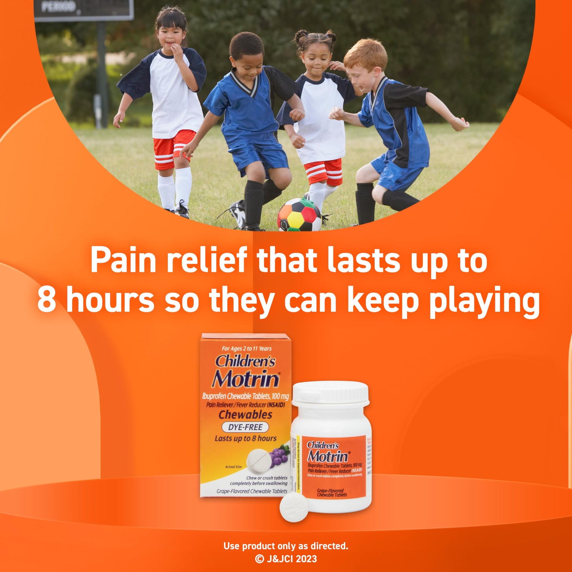 Motrin Children's Dye-Free Chewable Tablets with Ibuprofen, Kids' Fever Reducer & Pain Reliever for Sore Throat, Fever, Toothache & Pain Relief, Grape Flavor, 24 Ct Motrin buy supplements Au