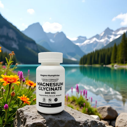 Magno-Humphries Magnesium Glycinate 500 mg - 100 Capsules | Gentle Chelated Form | Muscle, Nerve & Bone Support | Dietary Supplement | GMP Manufactured in The USA Magno-Humphries buy supplements Au