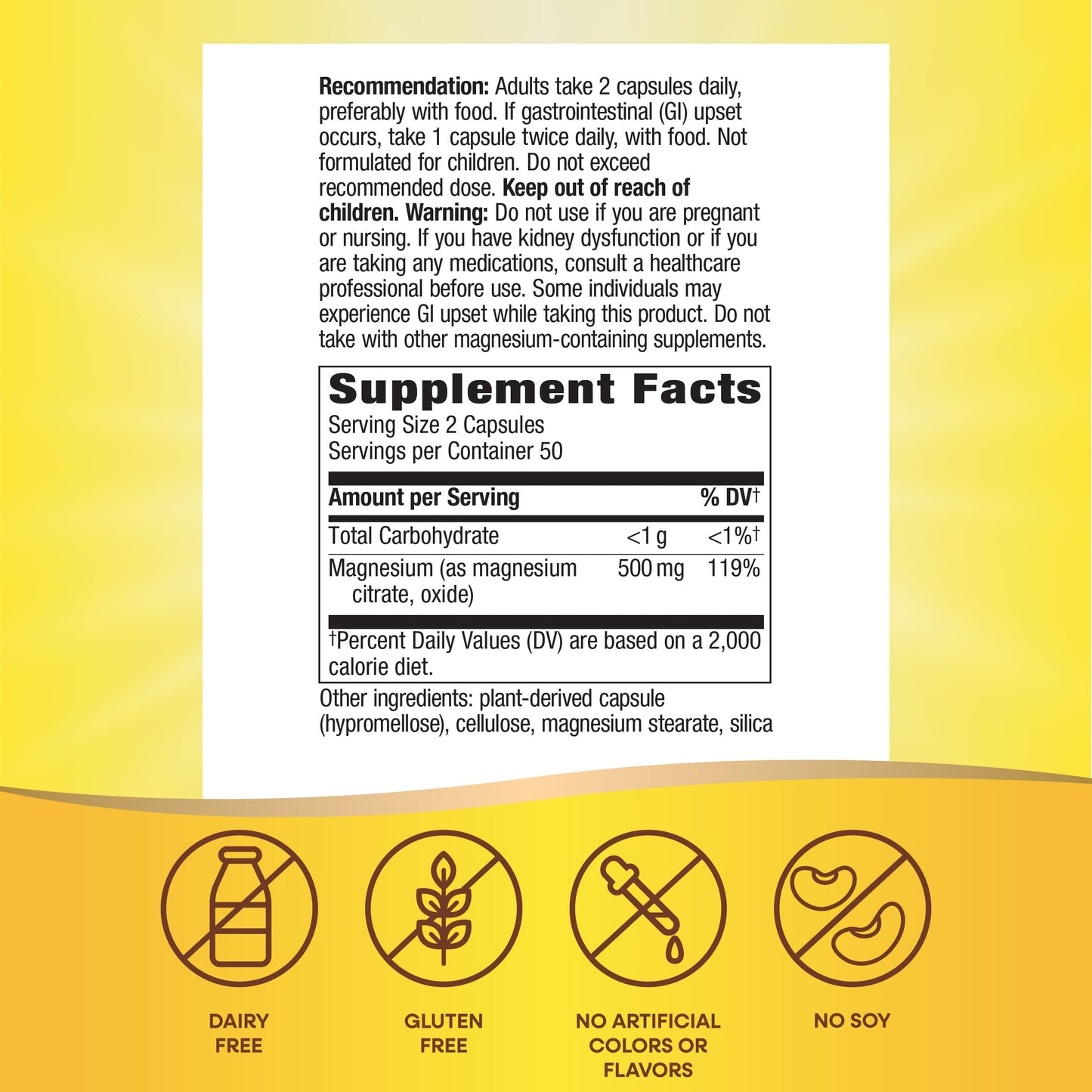 Nature's Way Magnesium Complex, Supports Muscle Relaxation*, Muscle Function*, Promotes a sense of Calm*, Magnesium Citrate and Oxide, 100 Capsules Nature's Way buy supplements Au