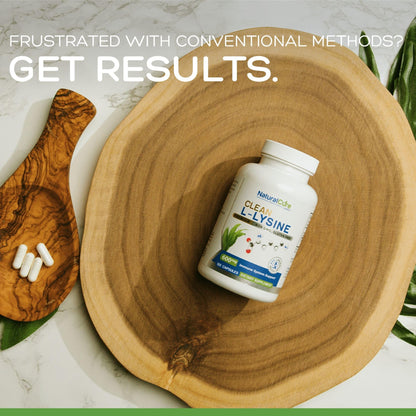 Natural Cure Labs Clean L-Lysine 600mg, 120 Capsules | Vegan, Non-GMO, & Gluten Free Natural Cure Labs buy supplements Au