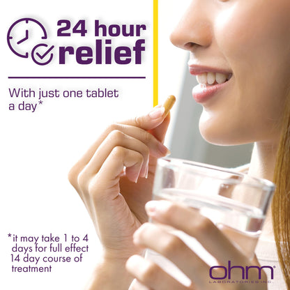 Ohm Esomeprazole Magnesium Delayed Release Capsules 20mg - Frequent Heartburn & Acid Reflux Relief, 24 Hour Chest & Stomach Acid Reducer (6 Weeks of Supply, 42, Count) Ohm buy supplements Au