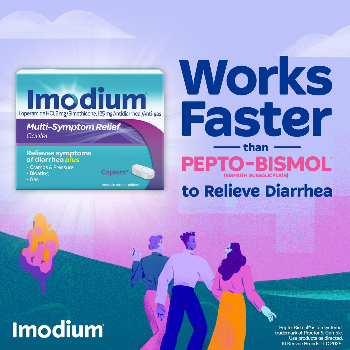 Imodium Multi-Symptom Relief Caplets, Loperamide Hydrochloride & Simethicone Anti-Diarrheal Medicine for the Relief of Diarrhea, Gas, Bloating, Cramps & Pressure, 18 ct Imodium buy supplements Au