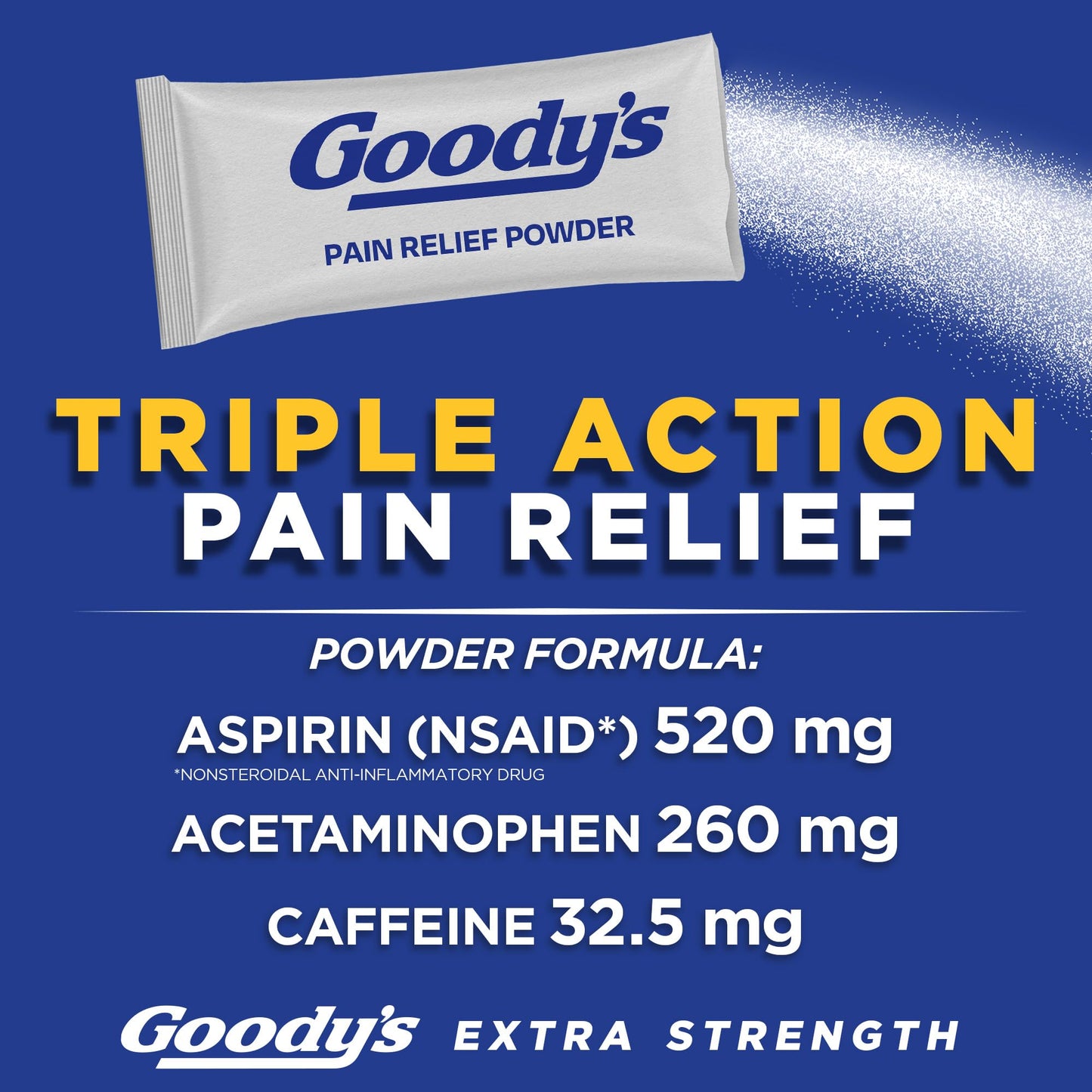 Goody's Pain Relief Powders, Extra Strength Headache Powder, 50 ct (Pack of 1) Goody's buy supplements Au