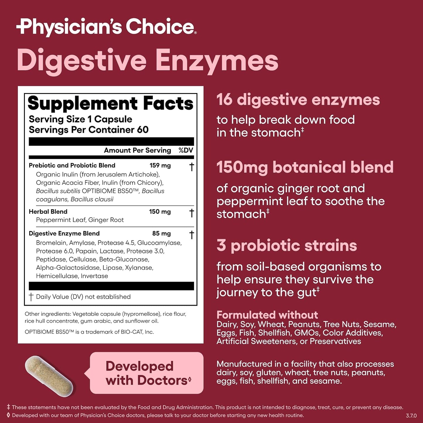 Physician's CHOICE Women’s Starter Bundle: Women’s Probiotic 30ct + Digestive Enzymes 60ct