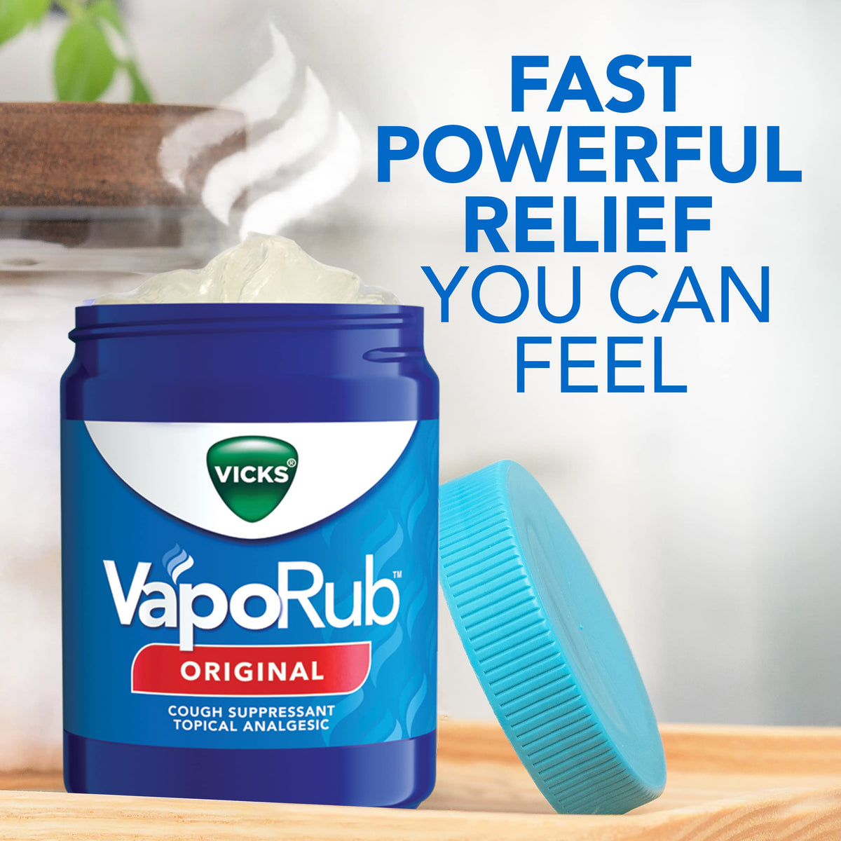 Vicks VapoRub, Original, Cough Suppressant, Topical Chest Rub & Analgesic Ointment, Medicated Vicks Vapors, Relief from Cough Due to Cold, Aches & Pains, 1.76oz Vicks buy supplements Au