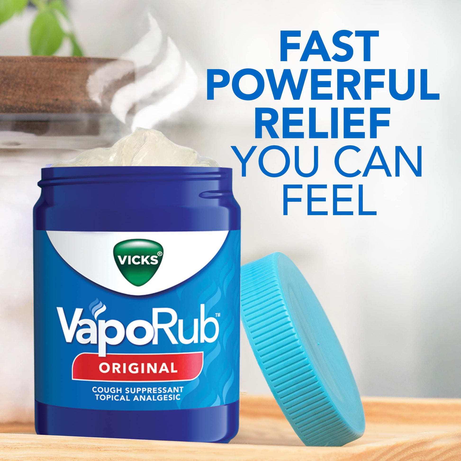 Vicks VapoRub, Original, Cough Suppressant, Topical Chest Rub & Analgesic Ointment, Medicated Vicks Vapors, Relief from Cough Due to Cold, Aches & Pains, 1.76oz Vicks buy supplements Au
