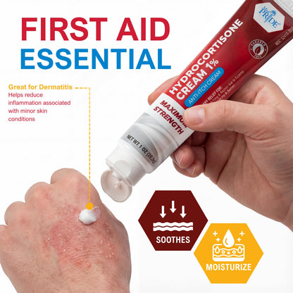 MED Pride Hydro Cortisone (Hydrocortisone) Cream 1% OTC Bulk Pack of 4 X 1 Oz Anti-Itch Ointment for Rash, Eczema, Bug Bites MED PRIDE buy supplements Au