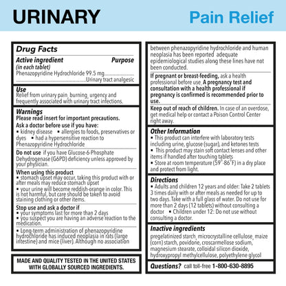 Puregen Labs Urinary Pain Relief | Phenazopyridine HCl 99.5mg Tablets | Maximum Strength OTC for Fast Relief of UTI Pain, Burning and Bladder discomfort – 72 Count Tablets P Puregen Labs buy supplements Au