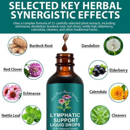 Lymphatic Drainage Drops, Natural Lymph Cleanse & Immune Support Supplement with Echinacea, Dandelion, Elderberry, Cleavers, Astragalus & Burdock, 2 FL OZ (1) Frovetani buy supplements Au