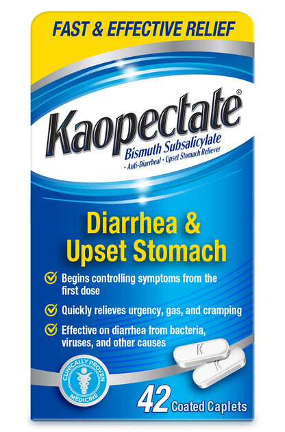 Kaopectate Multi-Symptom Anti-Diarrheal & Upset Stomach Reliever, 42 Caplets, Anti Diarrhea Caplets Kaopectate buy supplements Au