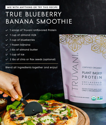 Truvani Organic Plant Based Protein Powder | Vanilla | 1 Serving | Vegan | 20g Pea Protein | Keto | Gluten & Dairy Free | Low Carb | No Added Sugar