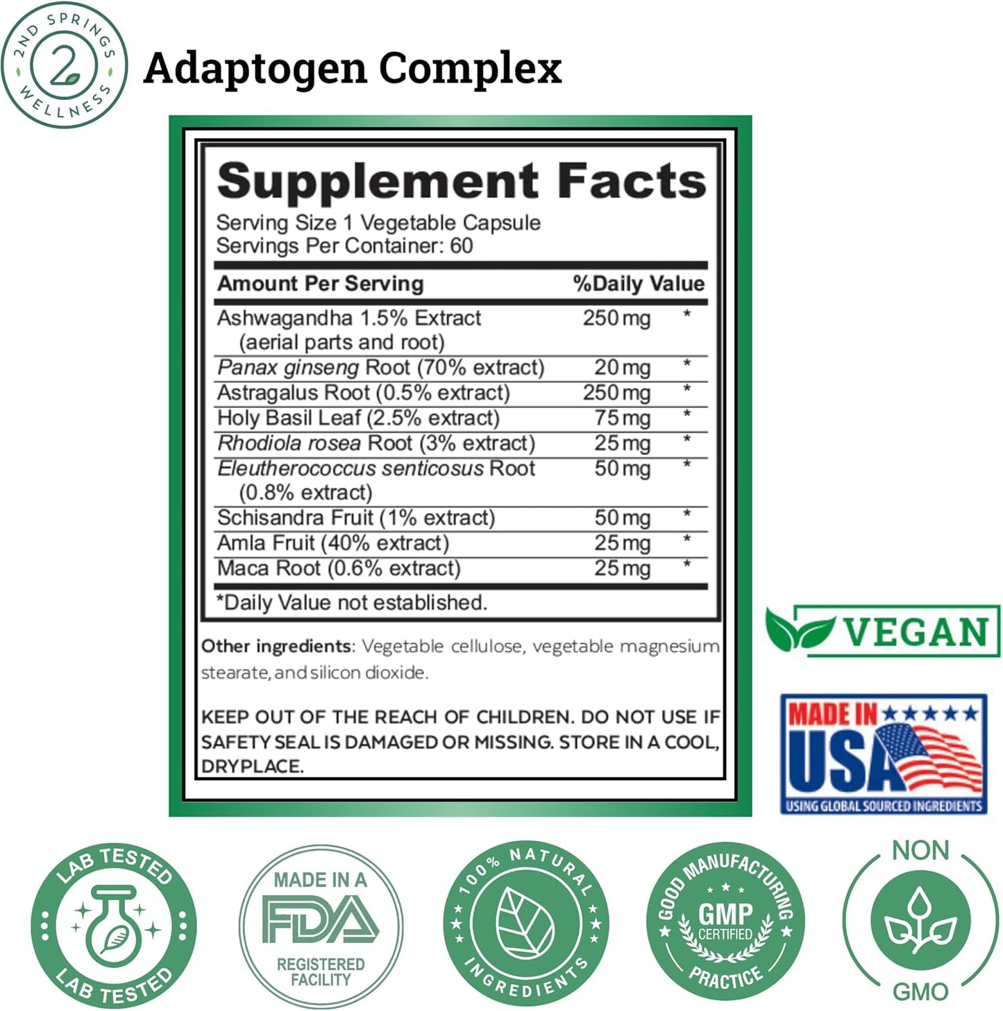 Adaptogen Complex + ALA & ALC Complex + Brain Support + Magnesium Bisglycinate Bundle | Stress Relief, Energy, Focus, Cognitive Support, Calm & Daily Wellness
