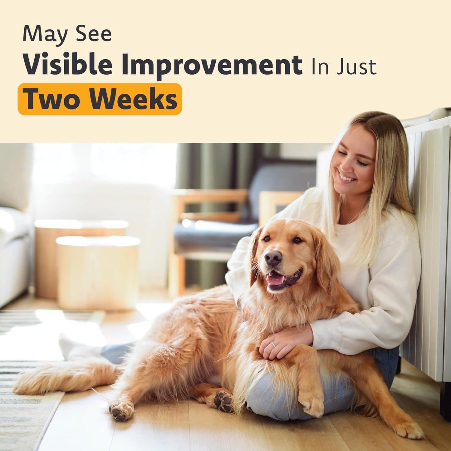 Cat & Dog Supplement for Eye Support - Chewable Vision Vitamins Supplements for Large and Small Pets Care with Lutein, Omega-3 Fatty Acids, Grape Seed Extract & Antioxidants