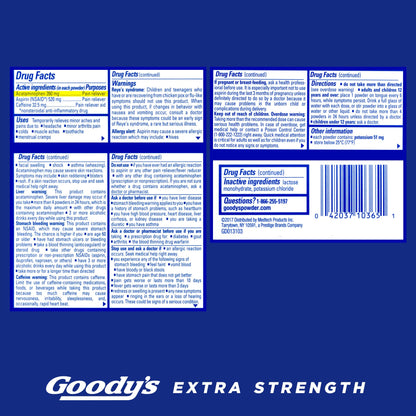 Goody's Pain Relief Powders, Extra Strength Headache Powder, 50 ct (Pack of 1) Goody's buy supplements Au