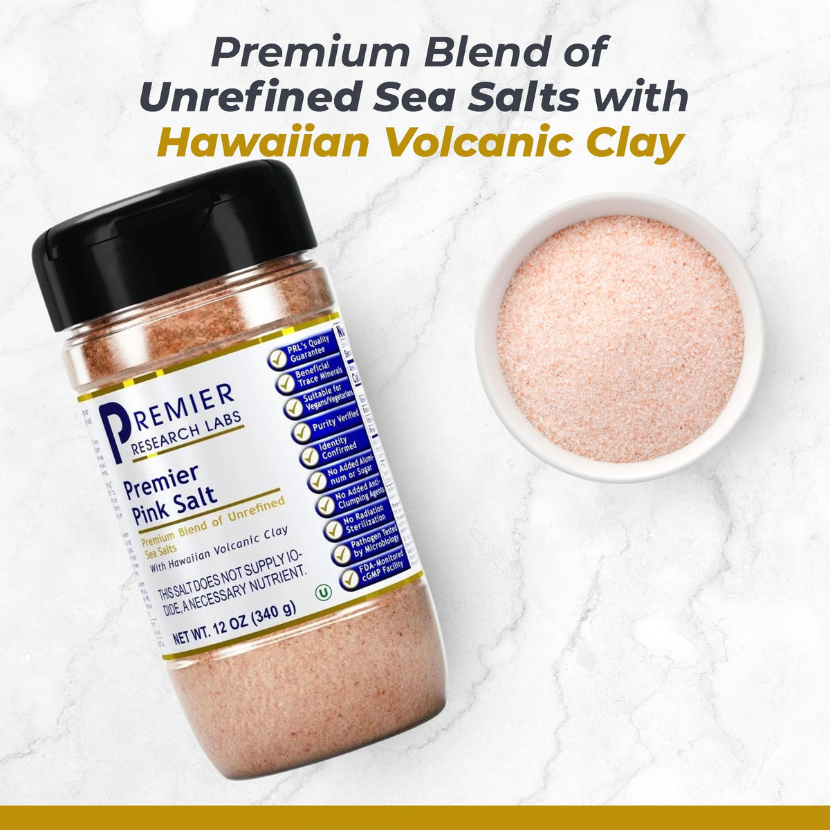 Premier Research Labs Pink Salt - Hawaiian Red Alaea Sea Salt Blend for Food, Cooking, and Eating - Flaky, Unrefined, and Additive-Free, 12 oz Premier Research LabsBuy Supplements Australia