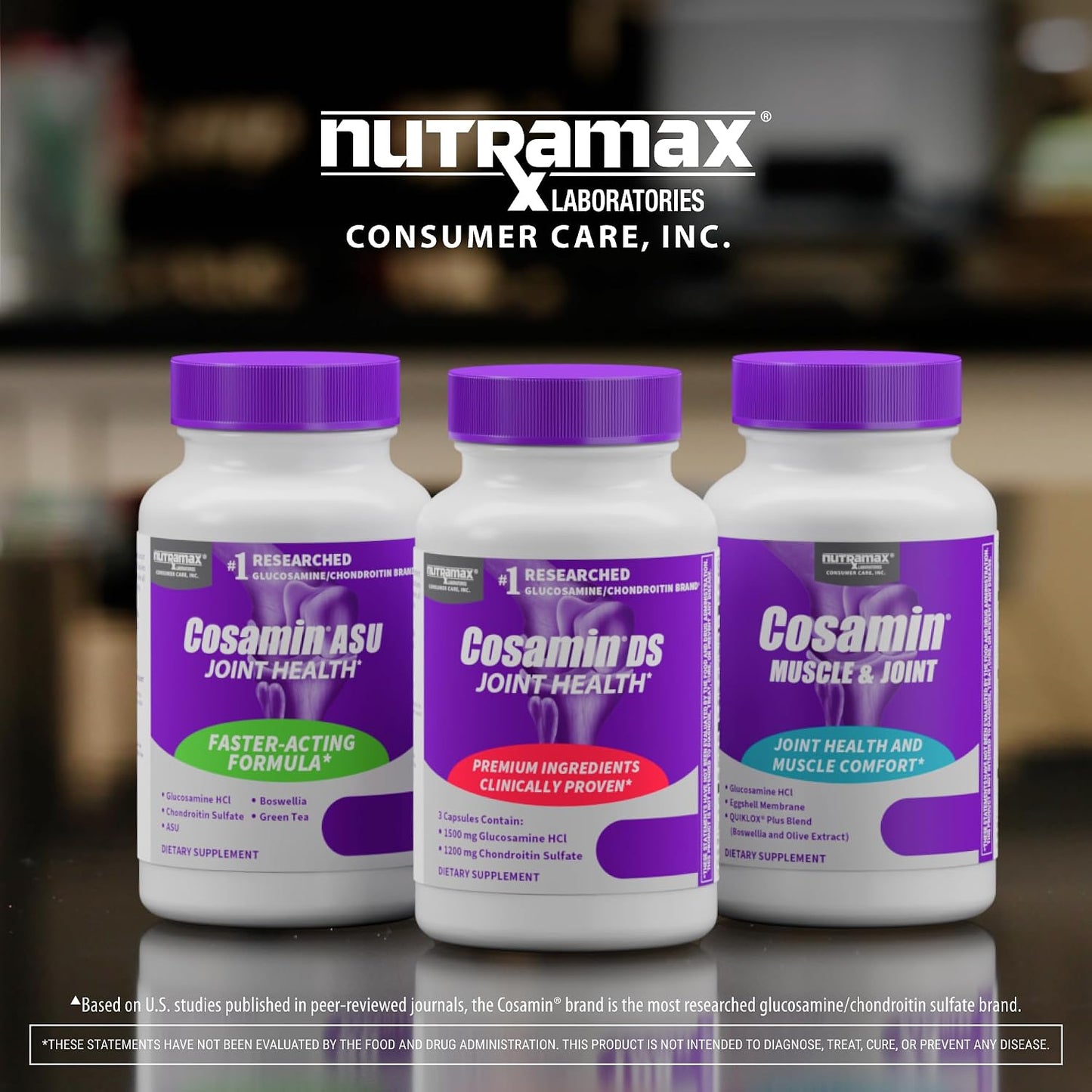 Nutramax Cosamin ASU Faster-Acting Joint Health Supplement, 230 Capsules | Faster-Acting Formula with Glucosamine, Chondroitin, ASU, and Boswellia for Joint Support, Third Party Tested