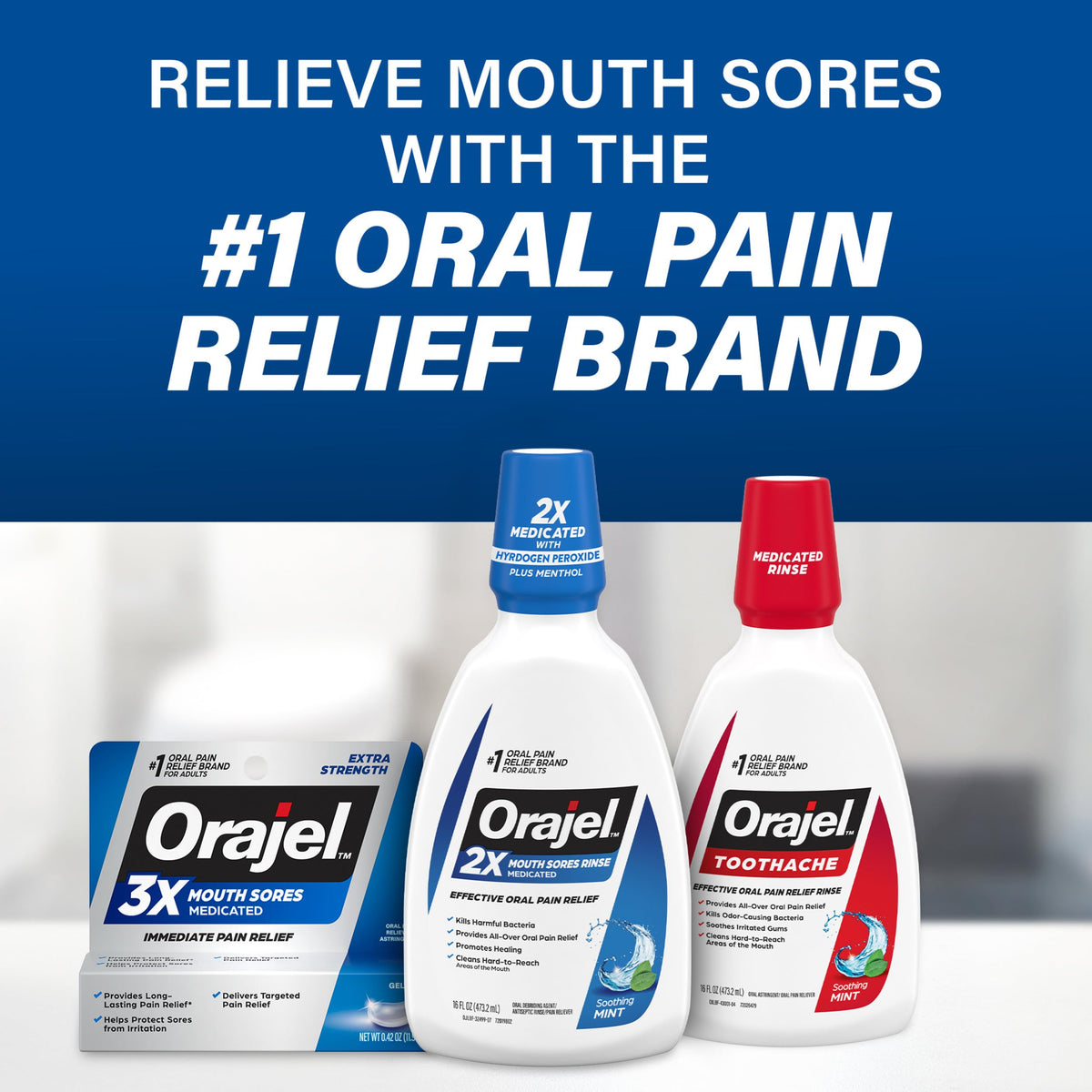 Orajel 3X for Mouth Sores: Maximum Strength Gel Tube 0.42oz- from #1 Oral Pain Relief Brand Orajel buy supplements Au