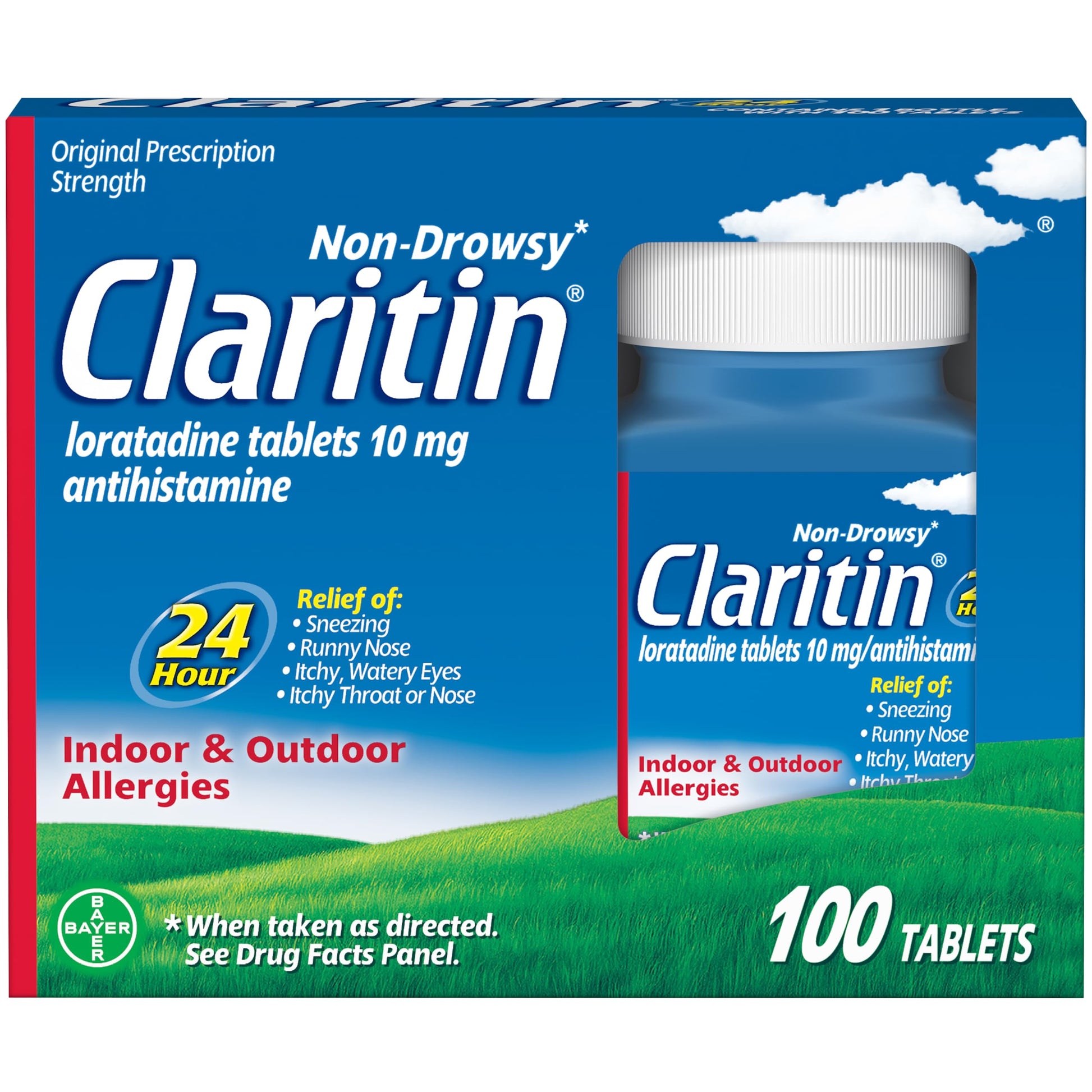 Claritin Allergy Medicine for Adults, 24-Hour Non-Drowsy Loratadine 10mg Pills, Antihistamine, 100 Tablets Claritin buy supplements Au