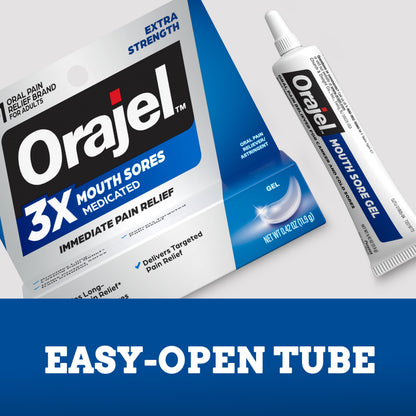 Orajel 3X for Mouth Sores: Maximum Strength Gel Tube 0.42oz- from #1 Oral Pain Relief Brand Orajel buy supplements Au
