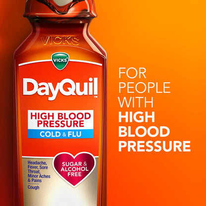 VICKS DayQuil & NyQuil High Blood Pressure Cold & Flu Relief Liquid Medicine Co-Pack, Powerful Multi-Symptom Daytime & Nighttime Relief for Cold, Cough, and Flu Symptoms, Sugar & Alcohol Free, 2x8oz Vicks buy supplements Au