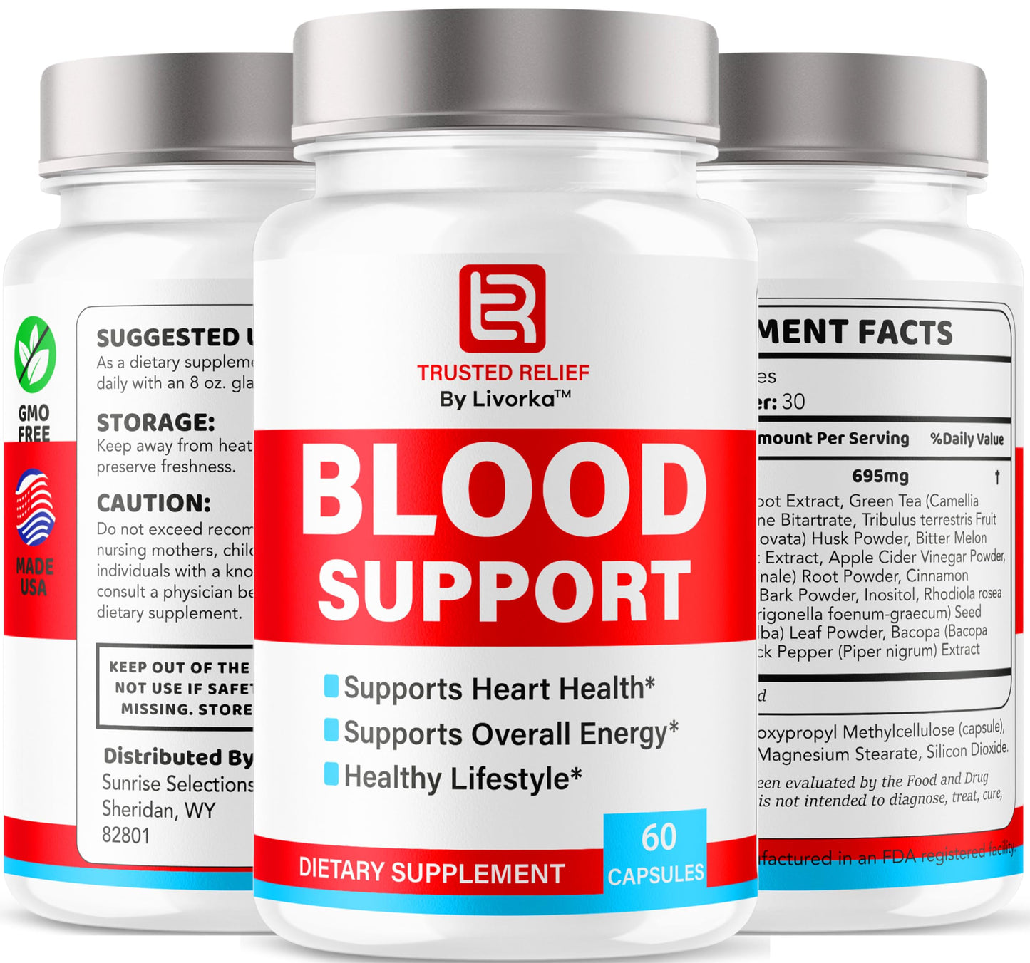 Trusted Relief Blood Support Capsules - Official TrustedRelief Blood Support Vitamin Pills, Natural Trusted Relief Advanced Premium Formula Wellness & Overal Health, 60 Capsules for 1 Month LIVORKABuy Supplements Australia