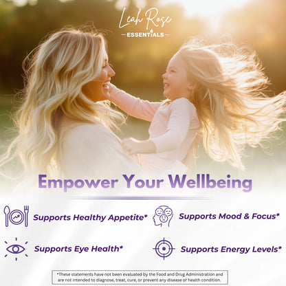 Leah Rose Essentials Saffron Supplement 88.5mg | Mood, Focus, and Stress Support | 60 Premium Saffron Extract Capsules | Made in the USA | 3rd Party Lab Tested | Non-GMO, Vegan, Gluten-Free